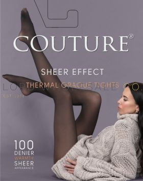 Ladies 100 Denier Sheer Effect Thermal Opaque Tights by Couture 1 Pair