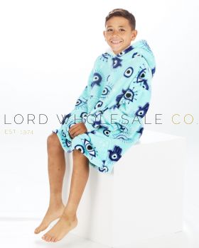 03-18C875-Children's Evil Eye Oversize Hoodie Loungers by Huggable Hoodie