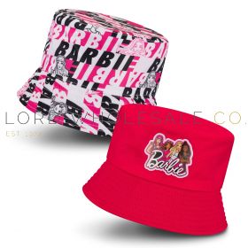 04-BAR/BH/01-Girls Reversible Barbie Girl Bucket Hat 6 Pieces