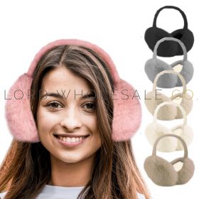 04-HAI464-Faux Fur Foldable Ear Muffs 12 Pieces