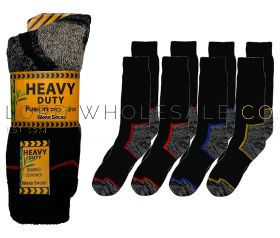 Men's Heavy Duty Bamboo Cushioned Sole Work Socks 4 x 3 Pair Packs