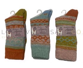 Ladies Alpaca Nordic Wool Blend Socks by Feathers & Fluff 6 Pairs