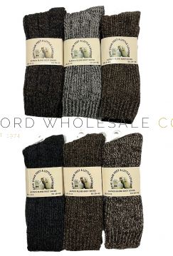 Men's Alpaca Wool Blend Boot Socks 6 Pairs