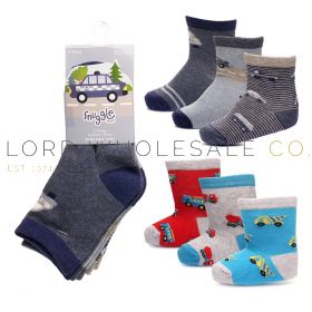 Baby Boys Cars & Truck Design Socks by Snuggle Shop 12 x 3 Pair Pack