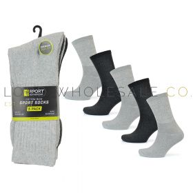 Men's 5pk Grey Premium Sports Socks by Tom Franks