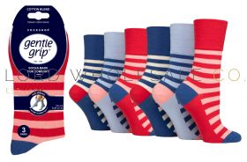 Ladies Joie Gentle Grip Socks by Sock Shop 4 x 3 Pair Pack