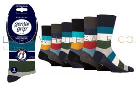 Men's Cosmic Open Air Gentle Grip Socks by Sock Shop 4 x 3 Pair Pack