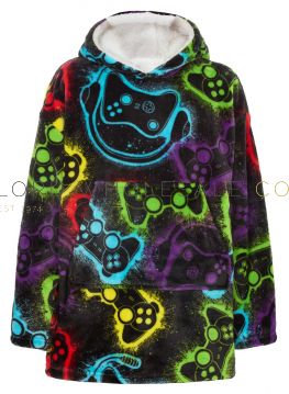 Children's Gamer Oversize Hoodie Loungers by Huggable Hoodie