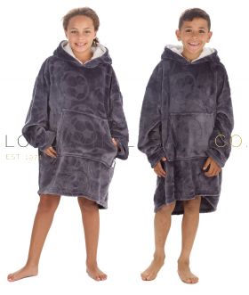 03-18C880-Children's Football Oversize Hoodie Loungers by Huggable Hoodie