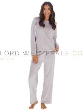 Ladies Grey Supersoft Velour Crewneck Lounge Set by Love Your Label 6 Pieces