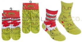 06-42B822-Older Kids The Grinch Single Pair Cosy Socks With Grippers 8 Pairs