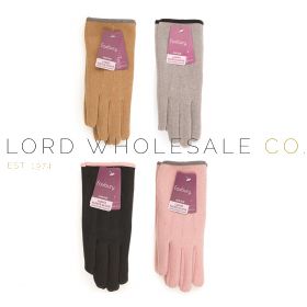 04-GL1165-Ladies Assorted Fleece Glove With Lining by Foxbury 12 Pieces