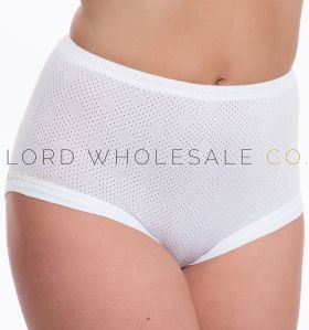 Ladies Ribbed Briefs 100% Cotton Tunnel Elastic Underwear (lot) All Sizes