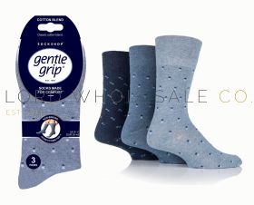 Men's Blue Suit Gentle Grip Socks by Sock Shop 3 Pair Pack