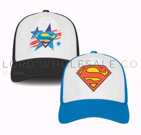 04-SUP/BC/01-Boys Adjustable Superman Caps 6 Pieces