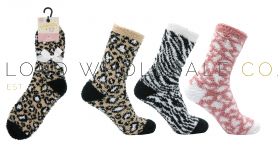 06-3564-Ladies 3pk Cosy Animal Socks by Snuggle Toes 4 x 3 Pair Pack