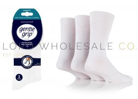 DIABETIC Ladies White Gentle Grip Socks by Sock Shop