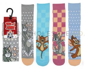 Ladies 1pk Tom and Jerry Ankle Socks 12 Pairs