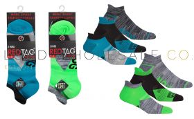 Men's 3pk Space Dye Cushion Sole Trainer Socks by Red Tag 4 x 3 Pair Pack