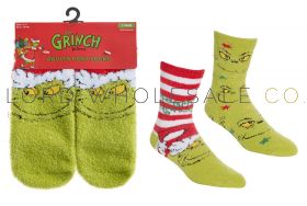 06-40B655-Men's The Grinch Single Pair Cosy Socks 6 x 1 Pair Pack 