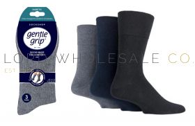 DIABETIC BIG FOOT Mens Dark Gentle Grip Socks by Sock Shop