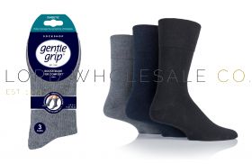 DIABETIC Mens Dark Assorted Gentle Grip Socks by Sock Shop