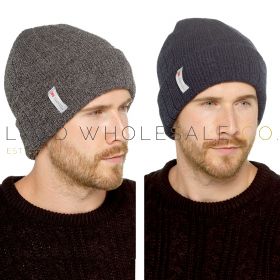 Men's Twisted Yarn 3m Thinsulate Beanie Hats by Heatguard 12 Pieces