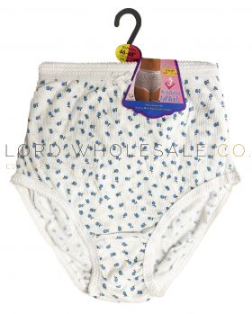 NRP45 Wholesale Ladies Floral Ribbed Briefs