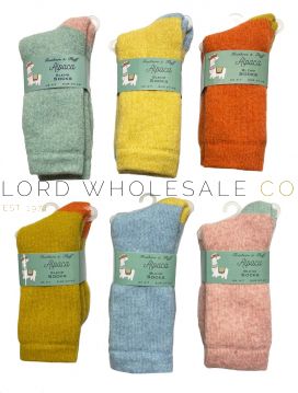 SE181 Wholesale Alpaca Wool Socks Supplier Feathers and Fluff