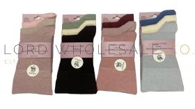 06-SE202-Wholesale Ladies Assorted Merino Wool & Bamboo Blend Socks by Feathers & Fluff 4 x 3 Pair Pack