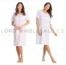 Ladies Short Sleeve Poplin Nightdress by Countess Christie 6 Pieces