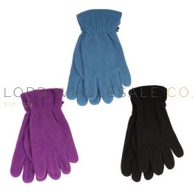 Ladies Assorted Fleece Gloves by Foxbury 12 Pieces