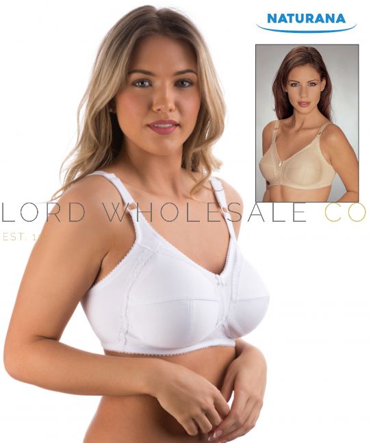 Soft Cup Stretch Firm Control Bras with Lace by Naturana 5046