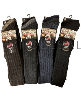 Men's Long Length Light Hold Wool Blend Boot Socks - Lord Wholesale Co